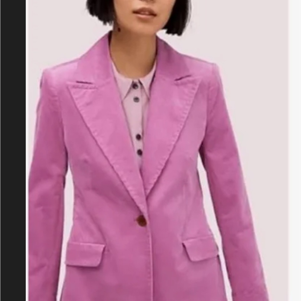 Kate Spade Pink Blazer Tailored Fit Modern Silhouette